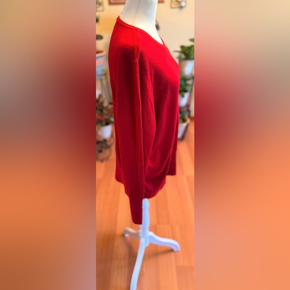 NWT JM Collection Womens XXL Red Long Sleeve Sweater Buttons On Sleeves Cozy - Picture 4 of 16